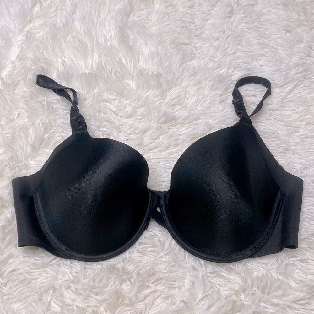 Warner's Black Underwire Smooth Bra Size 36B Excellent Condition
